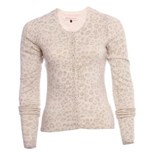 Rebecca Taylor Crystal Button Silk Cashmere Cardigan Sweater Small-Medium